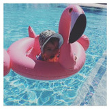 Baby Inflatable Flamingo Pool Float Pink Ride-On Swimming Ring White Swan Floating Water Holiday