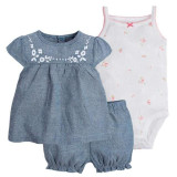 Fashion 2018 Orangemom Summer short sleeve baby sets for baby girl clothes , 3pc cotton girls