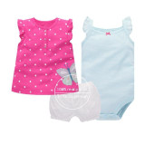 Fashion 2018 Orangemom Summer short sleeve baby sets for baby girl clothes , 3pc cotton girls