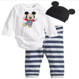 Baby Rompes 3pcs Baby Boy Clothing Set  Spring Baby Girl Clothing Set Cotton Newborn Baby Clothes