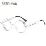 Steampunk Goggles Sunglasses Men Women Luxury Brand Round Sun Glasses For Ladies Retro Circle