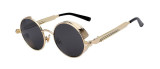 Round Metal Sunglasses Steampunk Men Women Fashion Glasses Brand Designer Retro Vintage Sunglasses