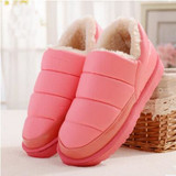 New arrival waterproof women PU leather snow boots warm short plush ankle boot female winter shoes
