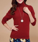 Autumn winter cashmere sweater female pullover high collar  turtleneck sweater women solid