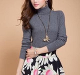 Autumn winter cashmere sweater female pullover high collar  turtleneck sweater women solid