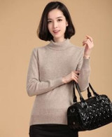 Autumn winter cashmere sweater female pullover high collar  turtleneck sweater women solid