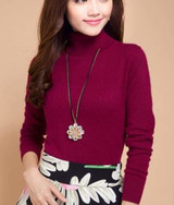 Autumn winter cashmere sweater female pullover high collar  turtleneck sweater women solid