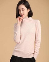 Autumn winter cashmere sweater female pullover high collar  turtleneck sweater women solid