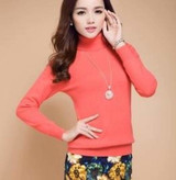 Autumn winter cashmere sweater female pullover high collar  turtleneck sweater women solid