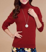 Autumn winter cashmere sweater female pullover high collar  turtleneck sweater women solid