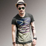 2016 New Mens Summer Tops Tees Short Sleeve t shirt Man,Men's T-shirt men's brand fashion round neck