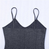 VenusFox high waist bodycon slash backless sexy long dress