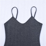 VenusFox high waist bodycon slash backless sexy long dress