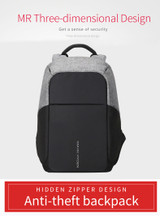 USB Charger Laptop Multi-Function Travel Gray and Black Smart Backpack