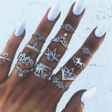 Women   7 Style Vintage Boho Geometric Flower Crystal Knuckle Midi Finger Rings for Ring Set