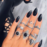 Women   7 Style Vintage Boho Geometric Flower Crystal Knuckle Midi Finger Rings for Ring Set