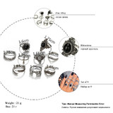 Women   7 Style Vintage Boho Geometric Flower Crystal Knuckle Midi Finger Rings for Ring Set