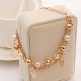 Women Fashion Jewelry Gold Color Heart Butterfly Charm Bracelets