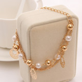 Women Fashion Jewelry Gold Color Heart Butterfly Charm Bracelets