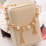 Women Fashion Jewelry Gold Color Heart Butterfly Charm Bracelets