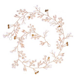 Wedding Headdress Floral Elegant Hair Pearl Hairpin Hair Accessories for Bride Crystal Crown Wedding Headdress Floral Elegant Hair Pearl Hairpin Hair Accessories for Bride Crystal Crown