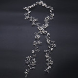 Wedding Headdress Floral Elegant Hair Pearl Hairpin Hair Accessories for Bride Crystal Crown Wedding Headdress Floral Elegant Hair Pearl Hairpin Hair Accessories for Bride Crystal Crown
