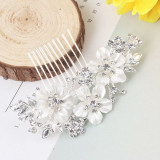 Wedding Headdress Floral Elegant Hair Pearl Hairpin Hair Accessories for Bride Crystal Crown Wedding Headdress Floral Elegant Hair Pearl Hairpin Hair Accessories for Bride Crystal Crown