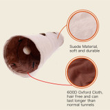 Pet Tunnel Long 120cm 2 Holes Cat Teaser Hide Tunnel Toys With Ball Collapsible Cat Tunnel