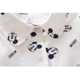 VenusFox Women Cotton Long Sleeve Cartoon Print White Blouses Shirts VenusFox Women Cotton Long Sleeve Cartoon Print White Blouses Shirts