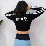 VenusFox Women Turtleneck Rome Letter Printed Long Sleeve Sweatshirt