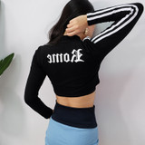 VenusFox Women Turtleneck Rome Letter Printed Long Sleeve Sweatshirt