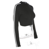 VenusFox Women Turtleneck Rome Letter Printed Long Sleeve Sweatshirt