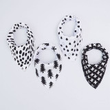 Muslin life 20 styles 4pcs/lot bibs burp cloth print Arrow wave triangle baby bibs cotton bandana