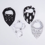 Muslin life 20 styles 4pcs/lot bibs burp cloth print Arrow wave triangle baby bibs cotton bandana