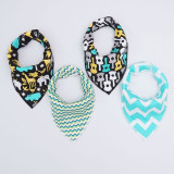 Muslin life 20 styles 4pcs/lot bibs burp cloth print Arrow wave triangle baby bibs cotton bandana