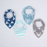 Muslin life 20 styles 4pcs/lot bibs burp cloth print Arrow wave triangle baby bibs cotton bandana
