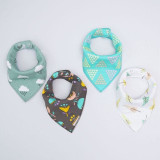Muslin life 20 styles 4pcs/lot bibs burp cloth print Arrow wave triangle baby bibs cotton bandana