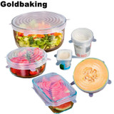 6 Pieces Different Size Silicone Stetch Lids Reusable Kitchen Silicone Lids Bowl Lid