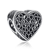 100% Authentic 925 Sterling Silver Heart Shape Charm Beads Fit pandora Charm Bracelet DIY Original
