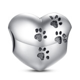 100% Authentic 925 Sterling Silver Heart Shape Charm Beads Fit pandora Charm Bracelet DIY Original