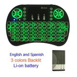 VONTAR Backlight i8 English Russian Spanish 2.4GHz Wireless Keyboard Air Mouse Touchpad Backlit for