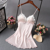 Ladies Sexy Nightdress Silk V-neck Floral Sleepwear Lingerie Babydoll Nightgown Mini Sleeveless Ladies Sexy Nightdress Silk V-neck Floral Sleepwear Lingerie Babydoll Nightgown Mini Sleeveless