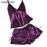 Summer style pajamas sets Women Female Sleep set Women's Deep V-neck Sexy Spaghetti Strap