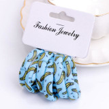 6PCS/Pack New Korean Cotton Print Hair Ropes Leopard High Elastic Headband Elegance Hair Bands For