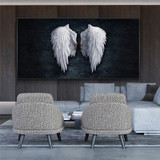 Black and White Angel wings Canvas Paintings on the Wall Art Posters and Prints Wings Abstract Wall Pictures Home Decoration Black and White Angel wings Canvas Paintings on the Wall Art Posters and Prints Wings Abstract Wall Pictures Home Decoration