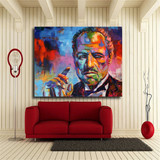 HDARTISAN Figure Painting Colorful Godfather Modern Canvas Art Wall Pictures For Living Room Home Decor Print HDARTISAN Figure Painting Colorful Godfather Modern Canvas Art Wall Pictures For Living Room Home Decor Print