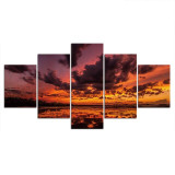 5 Pieces Canvas Poster Art Blue Sky Clouds Sunlight HD Prints Home Decor Wall Picture for Living Room