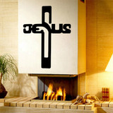 Christian Jesus Cross Art home decor vinyl Wall sticker Wallpaper wall decals