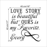 vinyl decal wall sticker for bedroom rooms our love story is favorite home decor hot 8540 other wall art