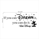 creative if you can dream it you can do it letters wall decals bedroom home decor disney wall stickers vinyl mural art